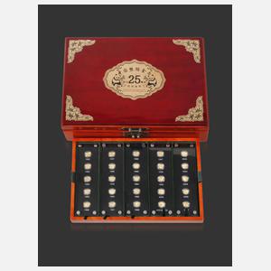 Sammlung Goldmünzen China-Panda in Repräsentationskassette