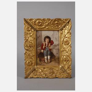 KPM Berlin Paar Bildplatten Kinderportraits