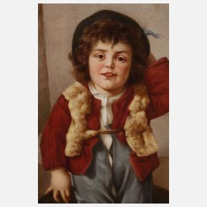 KPM Berlin Paar Bildplatten Kinderportraits