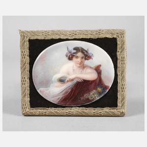 Kleine Bildplatte Mädchen im Boudoir