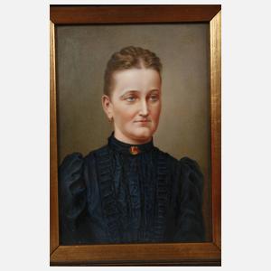 Böhmen Paar Bildplatten Portraitpendants