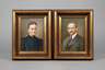 Böhmen Paar Bildplatten Portraitpendants