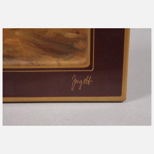 Bildplatte "Katzen mit Igel"