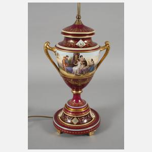 Große Prunkvase als Lampenfuß