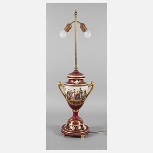 Große Prunkvase als Lampenfuß