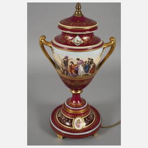 Große Prunkvase als Lampenfuß