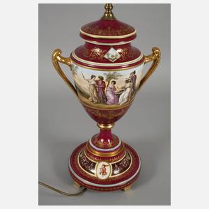 Große Prunkvase als Lampenfuß