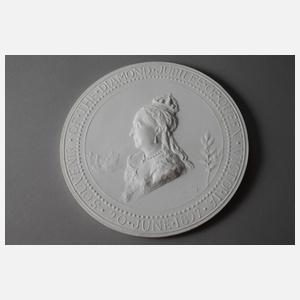 Frankreich Reliefplakette Königin Victoria