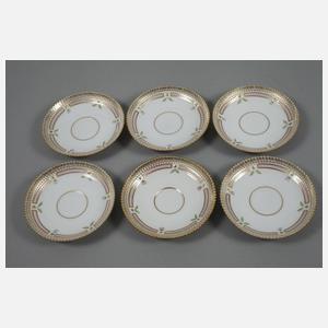 Kopenhagen sechs Mokkatassen "Flora Danica"