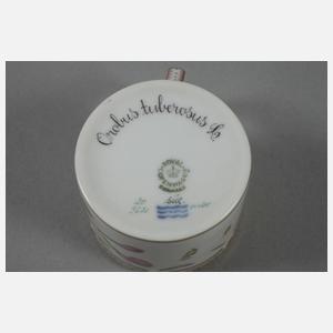 Kopenhagen Mokkatasse mit Untertasse "Flora Danica"