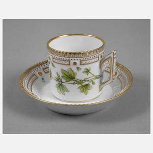Kopenhagen Kaffeetasse mit Untertasse "Flora Danica"