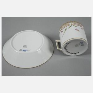 Kopenhagen Kaffeetasse mit Untertasse "Flora Danica"