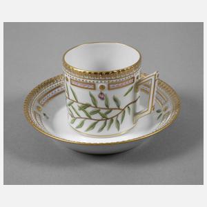 Kopenhagen Kaffeetasse mit Untertasse "Flora Danica"