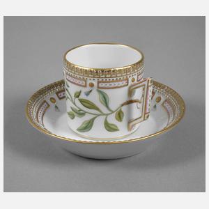 Kopenhagen Kaffeetasse mit Untertasse "Flora Danica"