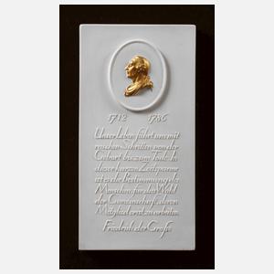 KPM Berlin Gedenkplakette "Testament" Friedrich des Großen