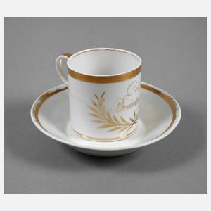 Meissen Spruchtasse "Dem Bräutigam"