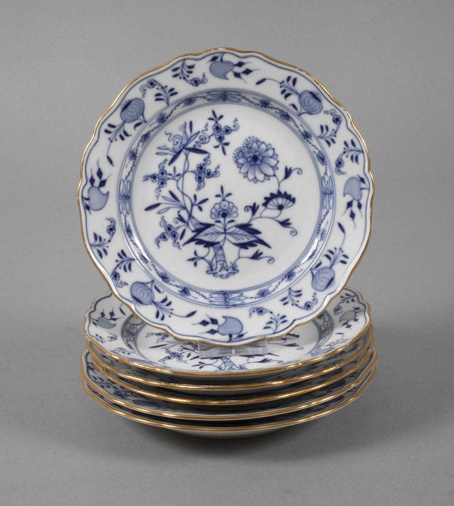 Meissen sechs Dessertteller "Zwiebelmuster"