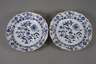 Meissen Paar runde Platten "Zwiebelmuster"