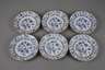 Meissen sechs Speiseteller "Zwiebelmuster"