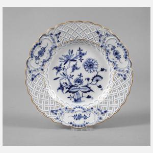 Meissen Durchbruchteller "Zwiebelmuster"