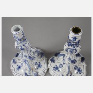 Meissen Paar Leuchter "Strohblumenmuster"