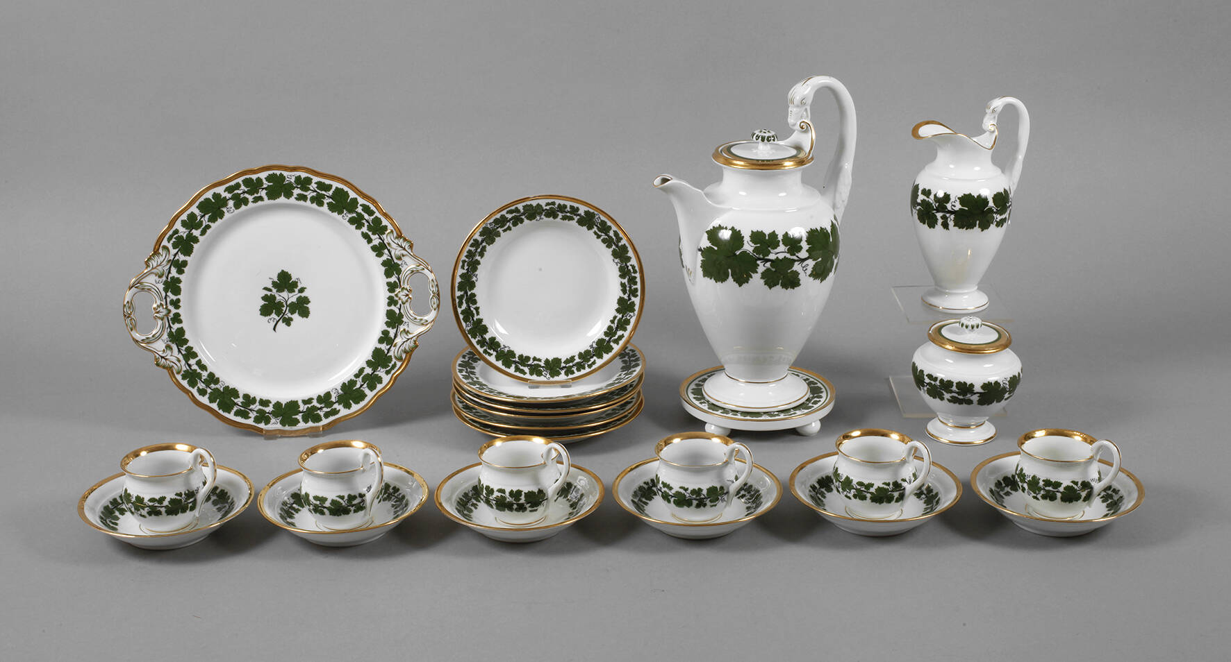 Meissen Kaffeeservice Weinlaubdekor