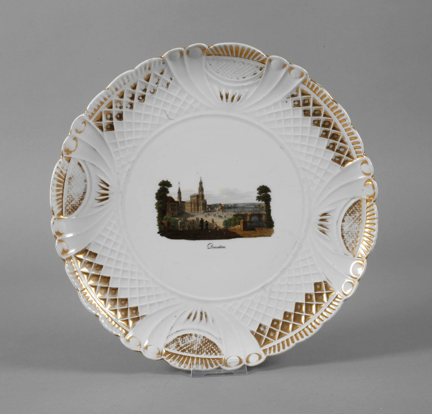 Meissen großer Ansichtenteller "Dresden"