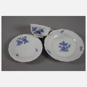 Meissen Teegedeck "Blaue Blume"