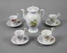 Meissen Kaffeekanne und vier Tassen "Blume 1"
