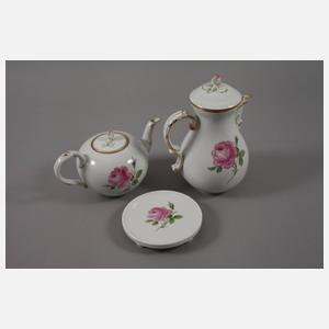 Meissen Kaffee-/Teeservice "Rote Rose"
