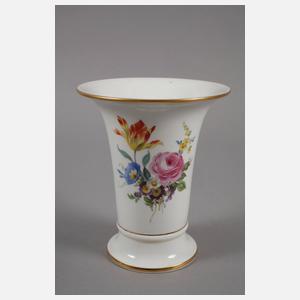Meissen zwei Trompetenvasen "Blumenbukett"