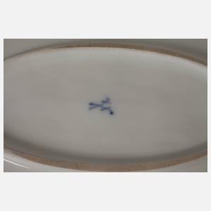 Meissen großer Henkelkorb mit Vergissmeinnichtblüten