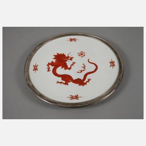 Meissen Tortenplatte "Roter Mingdrache"