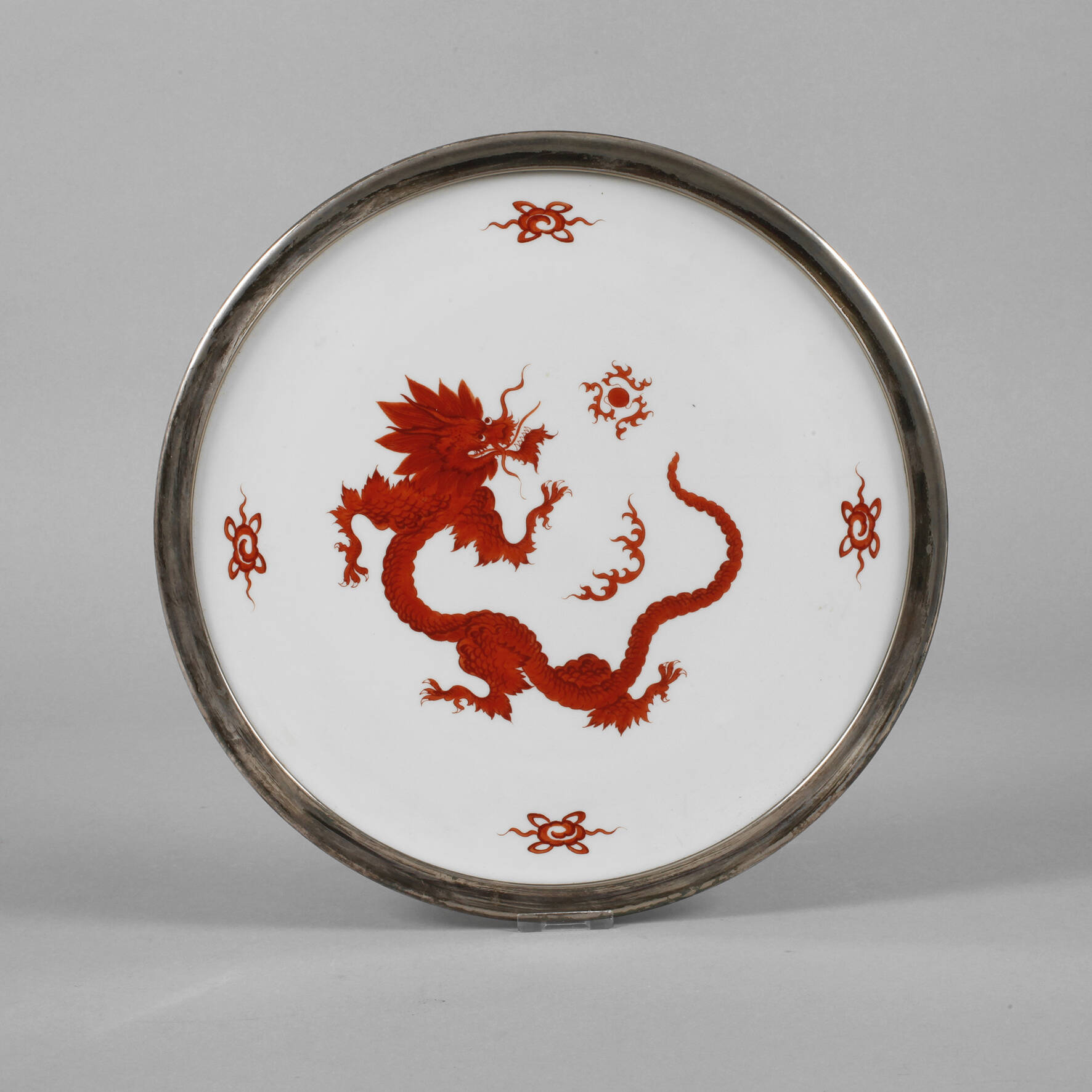 Meissen Tortenplatte "Roter Mingdrache"