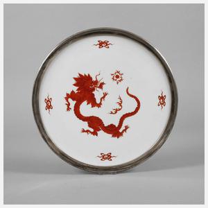Meissen Tortenplatte "Roter Mingdrache"