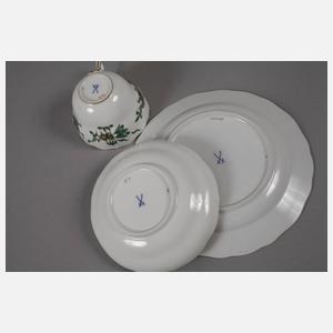 Meissen Kaffeegedeck "Reicher Drache, goldschattiert"