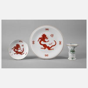 Meissen Konvolut Zierporzellane Indischmalerei