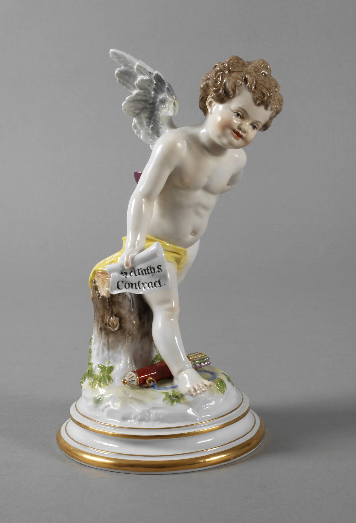 Meissen "Amor mit Pantoffel und Heiratskontrakt"