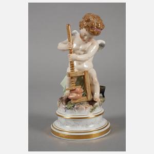 Meissen "Putto, zwei Herzen zusammenleimend"