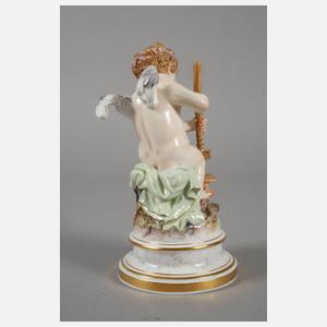 Meissen "Putto, zwei Herzen zusammenleimend"