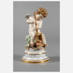Meissen "Putto, zwei Herzen zusammenleimend"