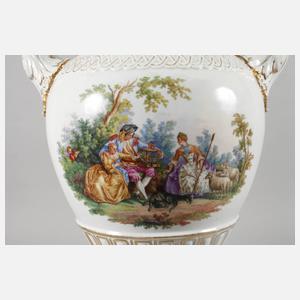 Meißen Teichert große Schlangenhenkelvase