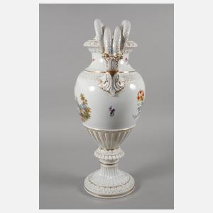 Meißen Teichert große Schlangenhenkelvase