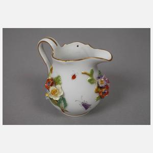 Potschappel Mokkasolitär mit Blumenbesatz