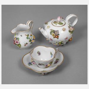 Potschappel Mokkasolitär mit Blumenbesatz