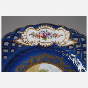 Potschappel Durchbruchteller mit Genreszene