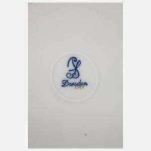 Potschappel Durchbruchteller mit Genreszene