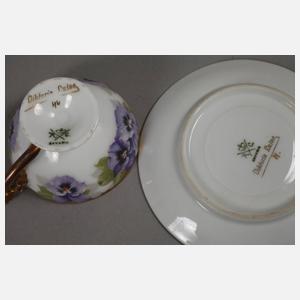 Rosenthal Paar Mokkatassen und eine Konfektdose