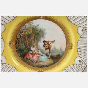 Zierteller mit Watteauszene