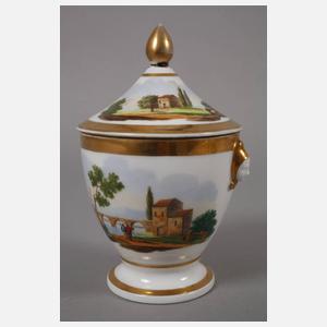 Kaffeeservice mit Landschaftsmalerei